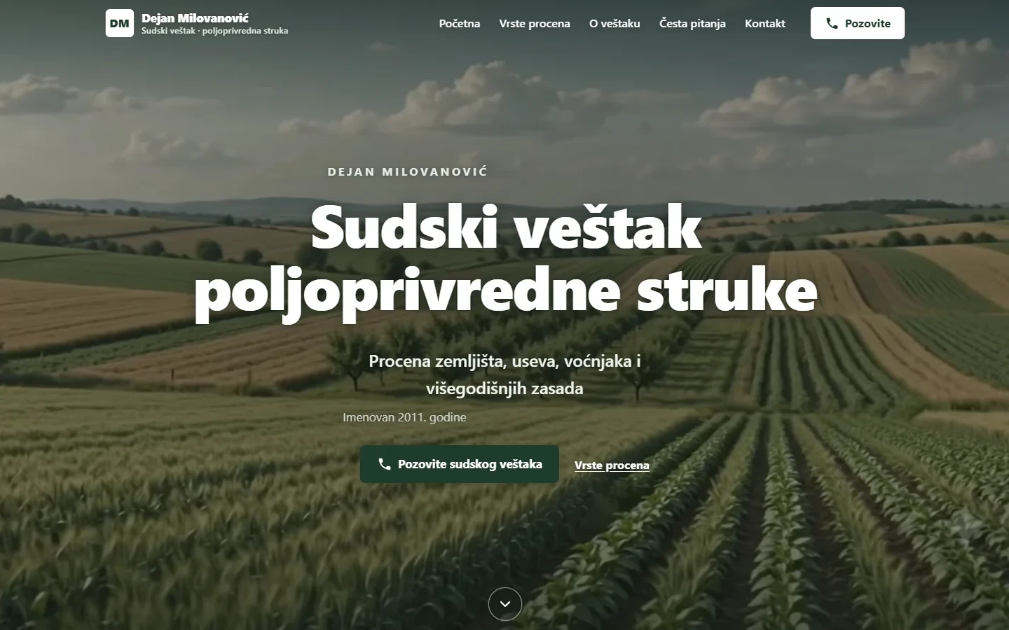 Sudski veštak za poljoprivredu — redizajnirana naslovna strana