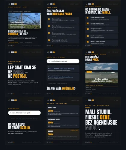 Mreža devet pripremljenih Instagram objava studija: saveti, proces saradnje, cene i primeri radova.